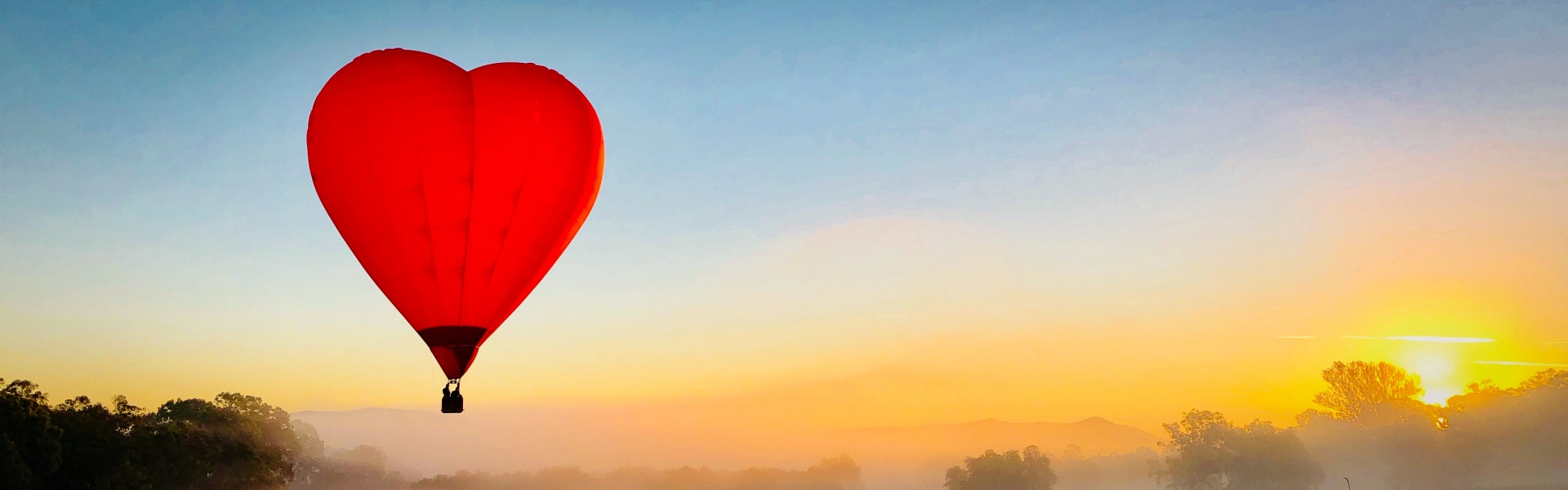  Love Heart Balloon at sunrise